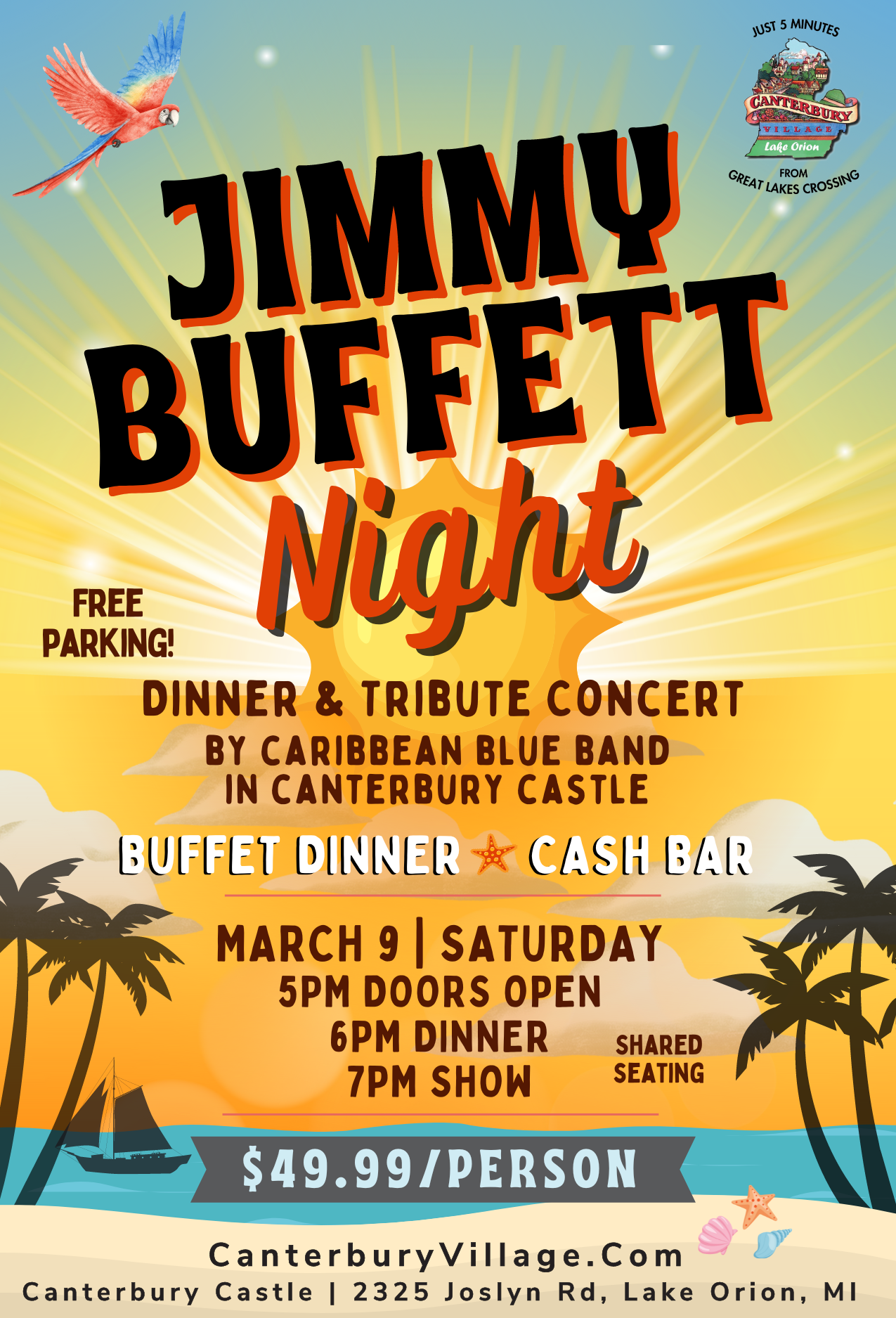 Jimmy Buffett Night – Canterbury Village – Lake Orion